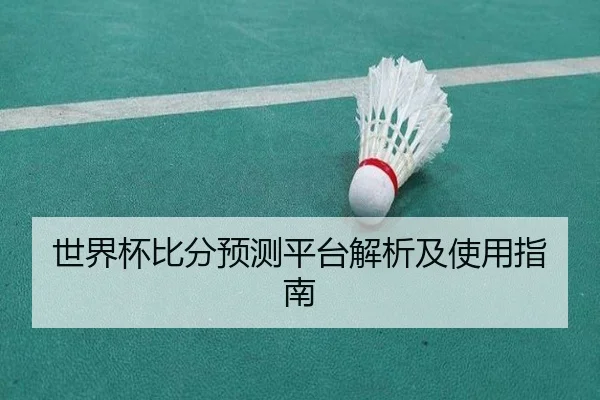 世界杯比分预测平台解析及使用指南